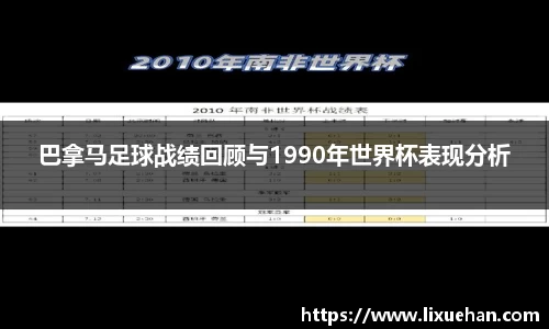 巴拿马足球战绩回顾与1990年世界杯表现分析